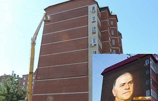 Портрет Георгия Жукова украсит фасад дома в Сипайлово