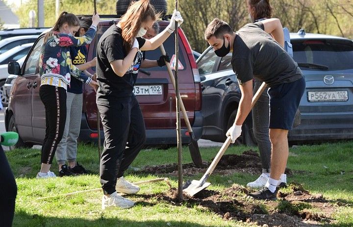 В Уфе посадили аллею в честь ветеранов Великой Отечественной войны